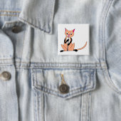 Katze, die das Oboe spielt Button (Beispiel)