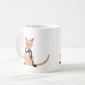 Katze, die den Clarinet spielt Kaffeetasse (Vorderseite Links)