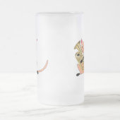 Katze, die den Euphonium spielt Mattglas Bierglas (Mittel)