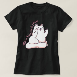 Katze, die den Finger gibt T-Shirt