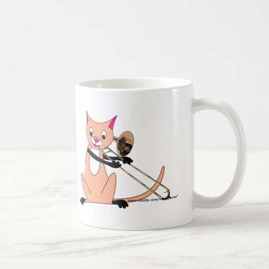 Katze, die den Trombone spielt Kaffeetasse (Rechts)