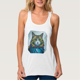 Katze, die die Kanarienfedern gefressen hat | Trag Tank Top