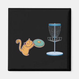 Katze, die Disc-Golf spielt - Disc Golf Katze für Magnet