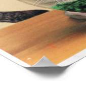 Katze, die durch eine Fischschüssel guckt Poster (Ecke)