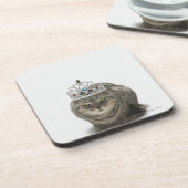 Katze, die eine Tiara trägt Untersetzer (Linke Seite)