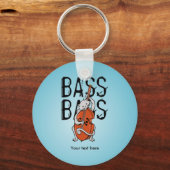 Katze, die einen doppelten Bass oder Cello spielt Schlüsselanhänger (Vorderseite)
