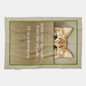 Katze, die ich dir beim Song Parodie zuschauen wer Geschirrtuch (Horizontal)