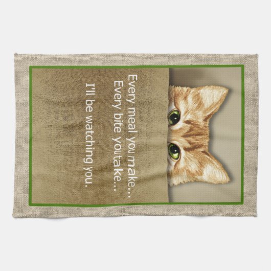 Katze, die ich dir beim Song Parodie zuschauen wer Geschirrtuch (Horizontal)