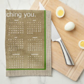 Katze, die ich dir beim Song Parody 2024 Calendar  Geschirrtuch (Viertel Falte)