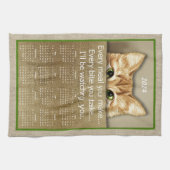 Katze, die ich dir beim Song Parody 2024 Calendar  Geschirrtuch (Horizontal)