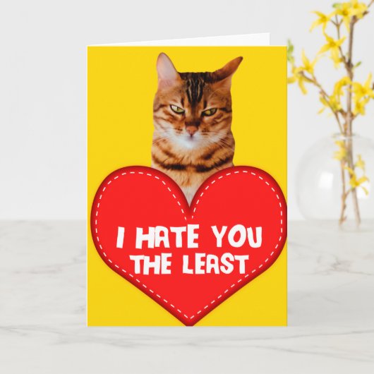 Katze, die ich dir die geringste Karte hasse (Gelbe Blume)