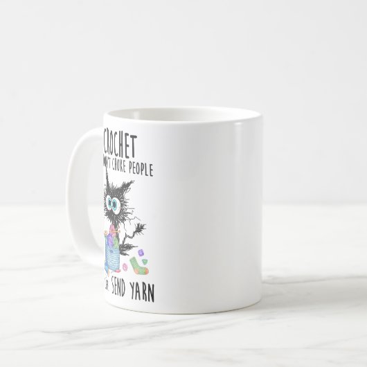 Katze, die ich kreuze, damit ich nicht ersticke, d kaffeetasse (Vorderseite Links)