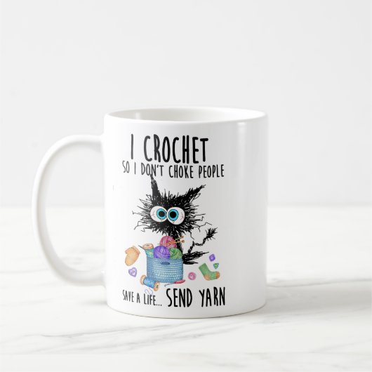 Katze, die ich kreuze, damit ich nicht ersticke, d kaffeetasse (Links)