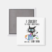 Katze, die ich kreuze, damit ich nicht ersticke, d magnet (Vorderseite/Rückseite)