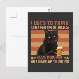Katze, die ich mal für schlecht komisch hielt postkarte