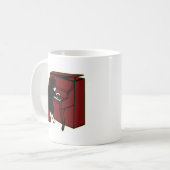 Katze, die Klavier-Tasse spielt Kaffeetasse (Vorderseite Links)
