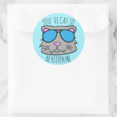 Katze, die mich kitzelt runder aufkleber (Tasche)