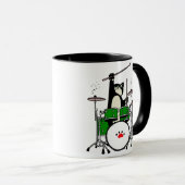 Katze, die musikalisches Geschenk macht, Katze spi Tasse (VorderseiteRechts)