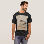 Katze, die Nudeln isst T-Shirt (Vorne ganz)