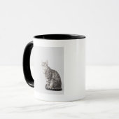 Katze, die oben schaut tasse (Vorderseite Links)