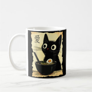 Katze, die Ramen isst  Kaffeetasse