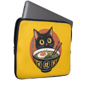 Katze, die Ramen isst Laptopschutzhülle (Vorne Rechts)
