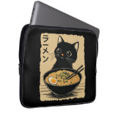 Katze, die Ramen isst Laptopschutzhülle (Vorne Rechts)
