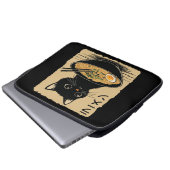 Katze, die Ramen isst Laptopschutzhülle (Vorne Knopf)