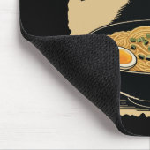 Katze, die Ramen isst Mousepad (Ecke)