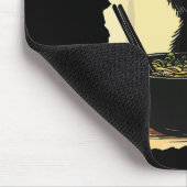 Katze, die Ramen isst Mousepad (Ecke)