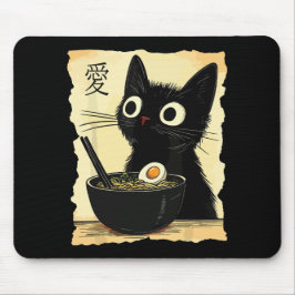Katze, die Ramen isst Mousepad