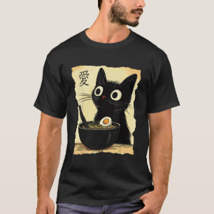 Katze, die Ramen isst T-Shirt