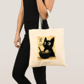 Katze, die Ramen isst Tragetasche (Vorderseite (Produkt))