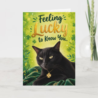 Katze, die sich glücklich schätzt, dich zu kennen karte