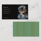 Katze, die Violine spielt Visitenkarte (Vorne/Hinten)