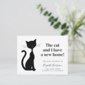 Katze, die wir verschoben haben, neue Adresse Ankündigungspostkarte (Stehend Vorderseite)
