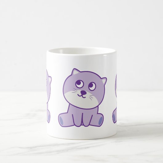 Katze, die zum Himmel schaut Kaffeetasse (Mittel)