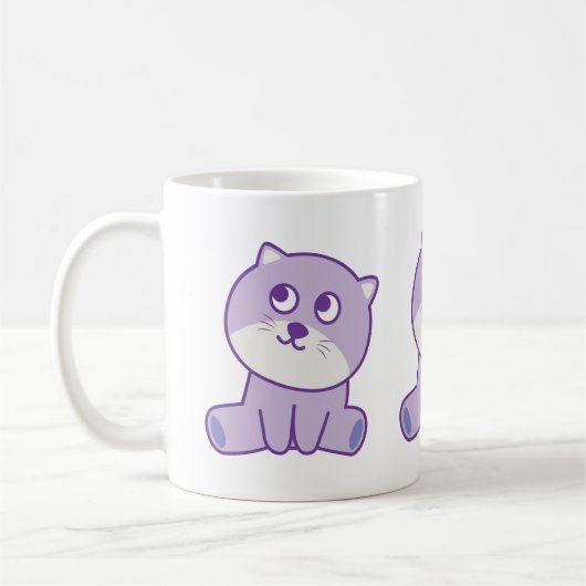 Katze, die zum Himmel schaut Kaffeetasse (Links)
