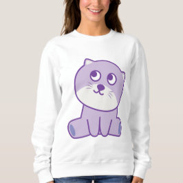 Katze, die zum Himmel schaut Sweatshirt