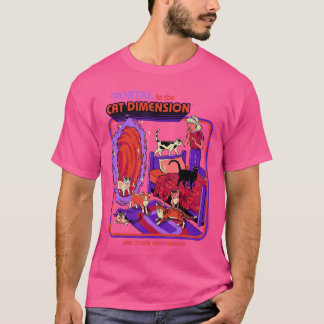 Katze Dimension Sci-Fi Retro Vintage Lustig Erwach T-Shirt