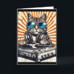 Katze DJ Kopfhörer Plattenspieler Vintage Musik Ed Karte<br><div class="desc">Katze DJ Kopfhörer Plattenspieler Vintage Musik Edm Männer Frauen Kinder</div>