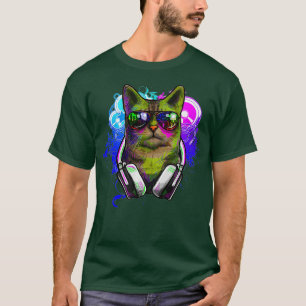 Katze DJ Shirt Rave DJ Katze Shirt EDM Rave Shirt