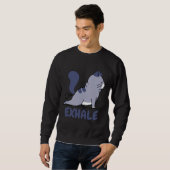 Katze Doing Yoga Niedliche Pose Sweatshirt (Vorne ganz)