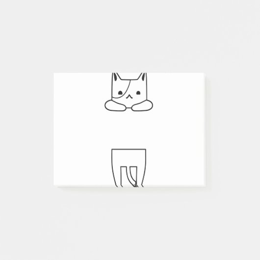Katze Doodle Katze 2 Post-it Klebezettel (Vorderseite)
