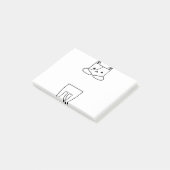 Katze Doodle Katze 2 Post-it Klebezettel (angewinkelt)