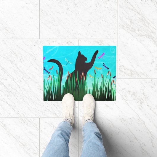 Katze & Drachen  Fußmatte (Indoor)
