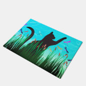 Katze & Drachen  Fußmatte (Schrägansicht)
