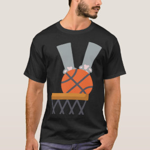 Katze Dunk Katze, die einen Basketball mit den Pfo T-Shirt