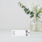 Katze - dünn mini visitenkarte (Stehend Vorderseite)