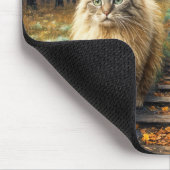 Katze durch eine Eisenbahnstrecke Mousepad (Ecke)